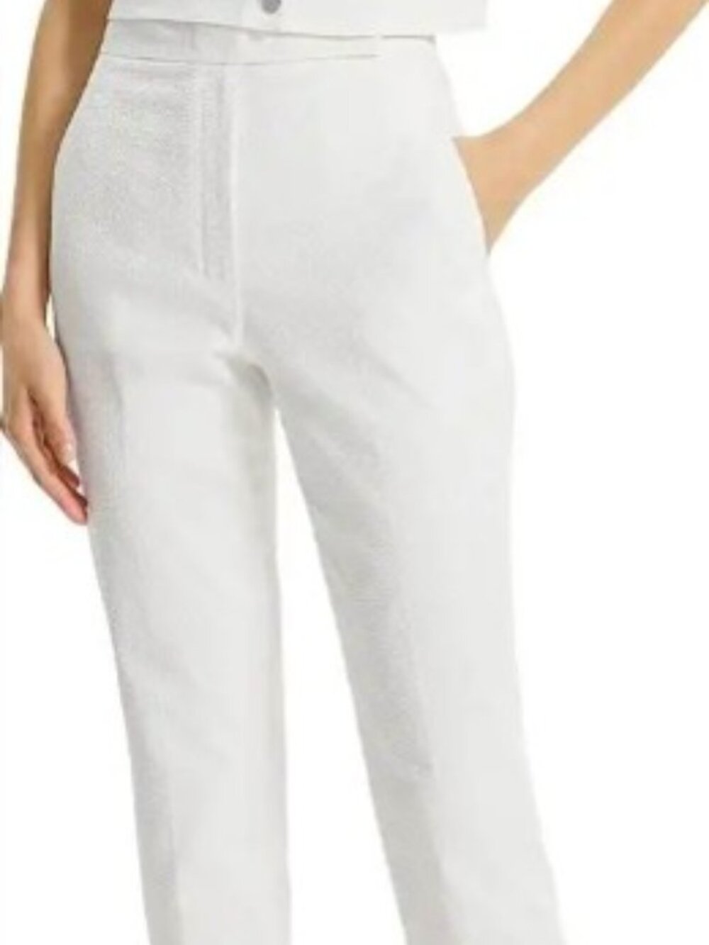 Seer Sucker Crop Suit Pant